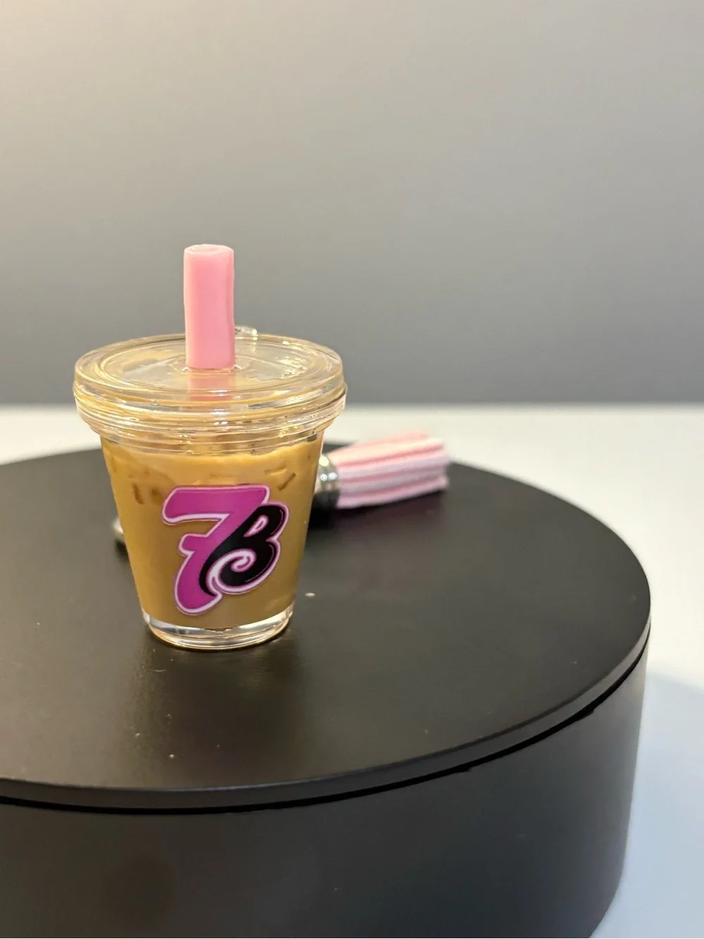 7Brew Mini Iced Coffee Keychain - Pink Tassel 10.00 each